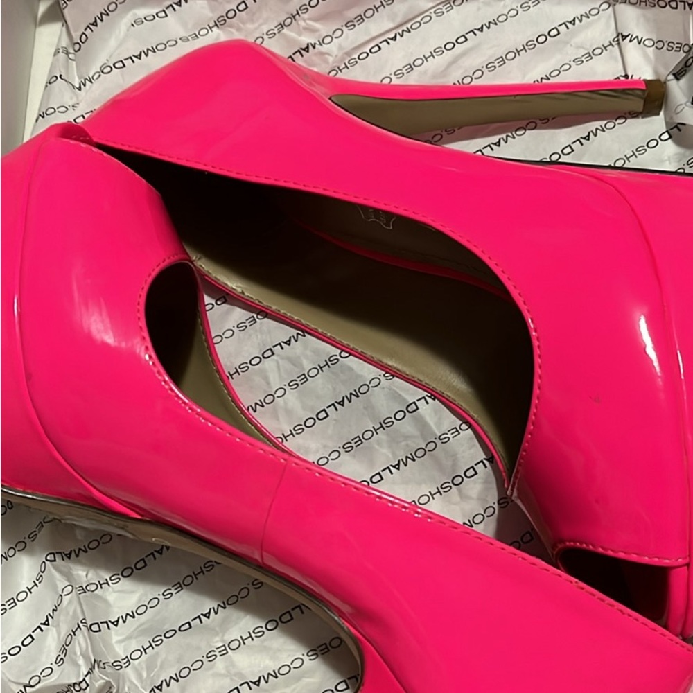 Hot pink high heels platform comfortable size 7 women